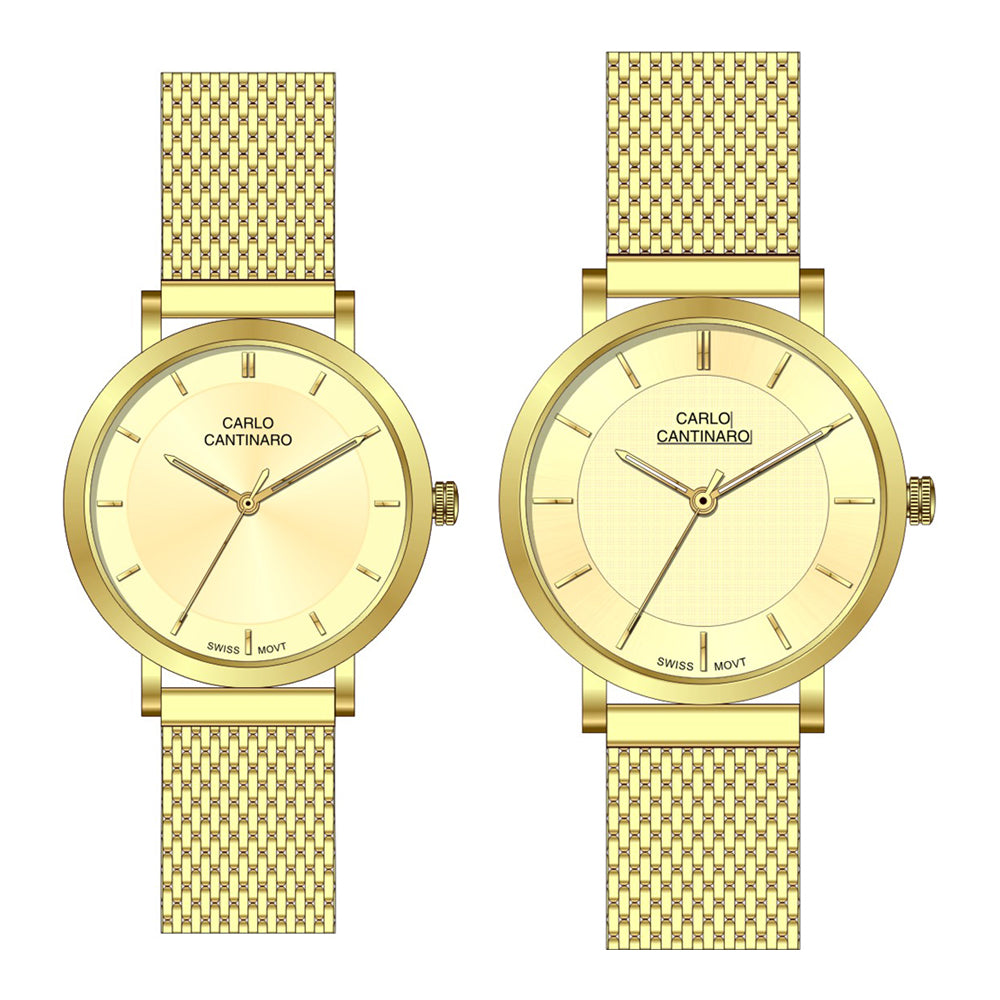 Carlo Cantinaro CC3001SM004 Partnerset Damenuhr Herrenuhr Carlo Cantinaro CC3001SM004 Partnerset Damenuhr Herrenuhr